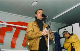Greve geral de 10 de Dezembro de 2002: intervenção de Arménio Carlos na concentração no Rossio