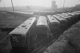 Autocarros no parque da Rodoviária Nacional em Sacavém, durante a greve dos transportes