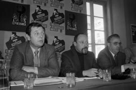 Conferência de imprensa com sindicalistas franceses