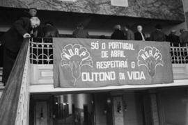 1.º Encontro Nacional do MURPI - faixa ''Só o Portugal de Abril respeitará o Outono da vida''
